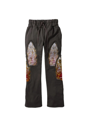 Who Decides War Triple Flame Glass track pants - Grey