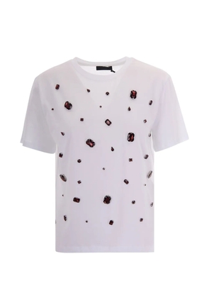 LIU JO gemstone embellished T-shirt - White