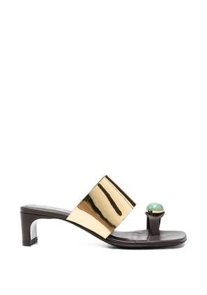 Elena Iachi gemstone-detail sandals - Gold