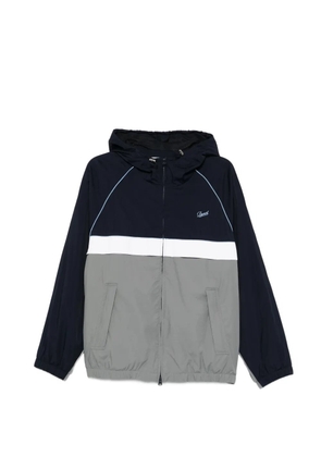 DUNST hooded colourblock windbreaker - Blue