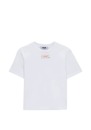 MSGM logo-patch T-shirt - White