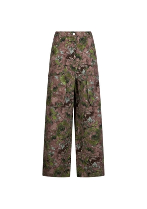 LIU JO micro-stud print cargo pants - Brown