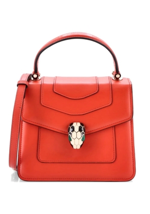 Bvlgari Pre-Owned Serpenti Forever Top Handle Bag Leather Small satchel - Orange