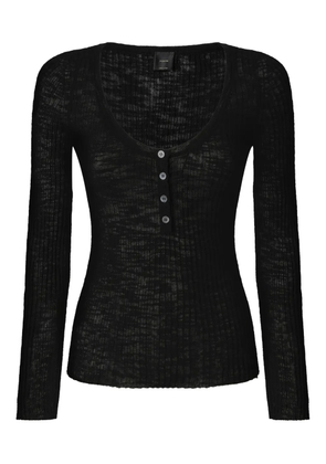 PINKO ribbed long-sleeve sweater - Black