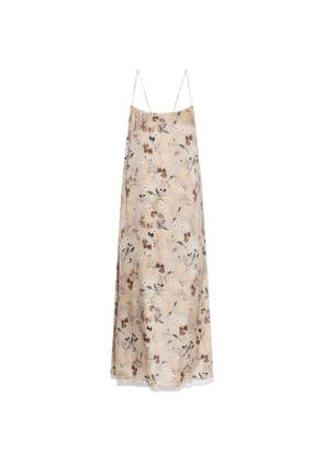 MUNTHE Barika floral-print midi dress - Neutrals