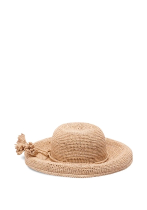 IBELIV tassel raffia hat - Neutrals