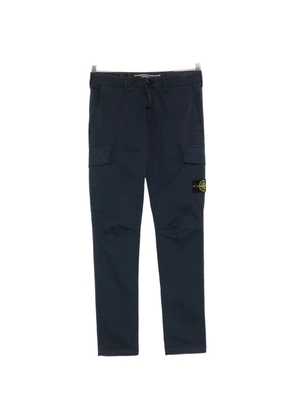 Stone Island logo-patch cargo pants - Blue