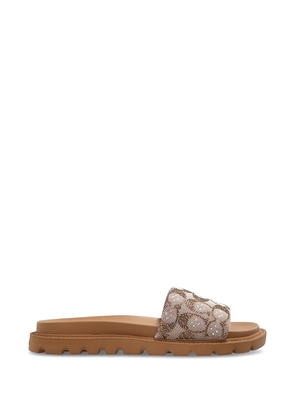 Coach Brynn crystal-embellishment slides - Neutrals
