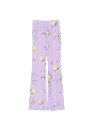 MOSCHINO JEANS lemon-print trousers - Purple
