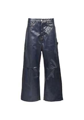 BREATH coated logo-patch jeans - Blue