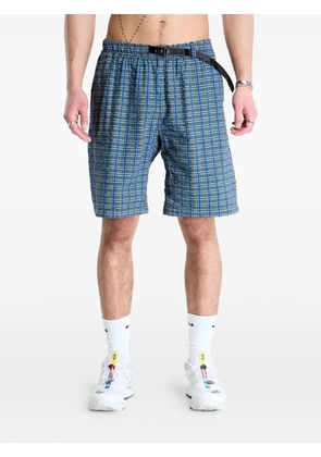 Gramicci seersucker plaid shorts - Blue