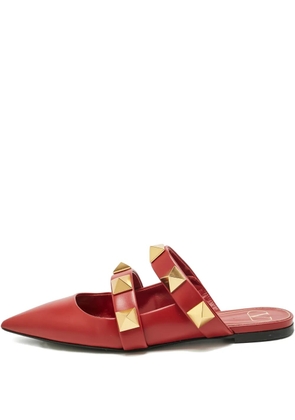 Valentino Garavani Pre-Owned leather studded mules - Red