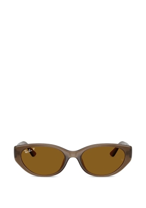Ray-Ban oval-frame sunglasses - Brown