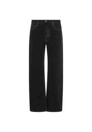 Off-White logo patch denim trousers - Black