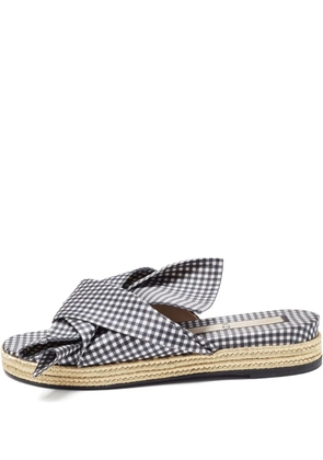 Nº21 knotted-upper gingham sandals - Black