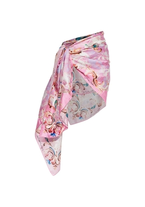 Versace Jeans Couture barocco-print sarong - Pink