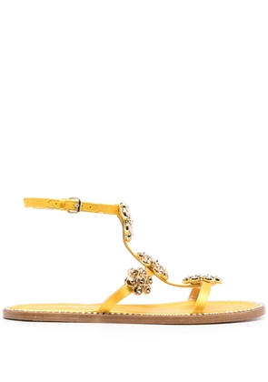 Giambattista Valli Jaipur embellished flat sandals - Yellow