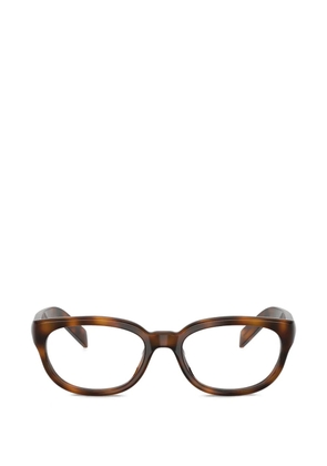 Prada Eyewear geometric frame glasses - Brown