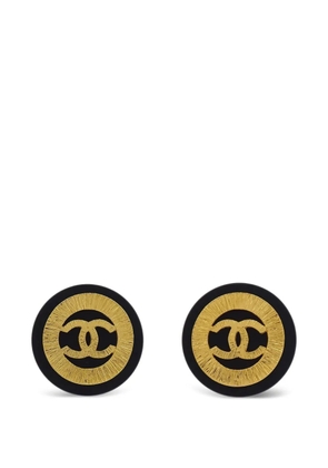 CHANEL Pre-Owned 1990-2000s button clip-on earrings - Gold