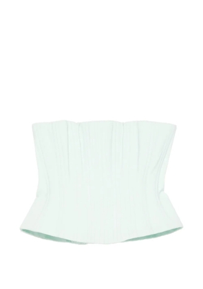 Costarellos pleated corset top - Green
