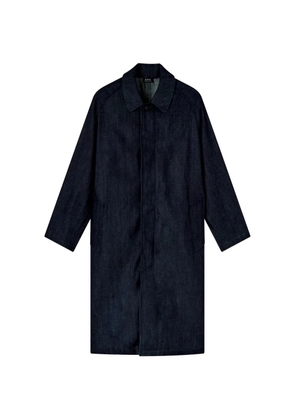 A.P.C. collared denim coat - Blue