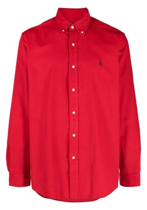 Polo Ralph Lauren logo-embroidered cotton shirt - Blue