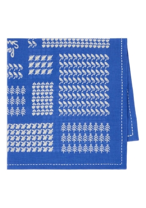 Paul Smith printed cotton scarf - Blue