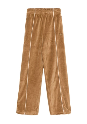 Lacoste logo-embroidered trousers - Brown