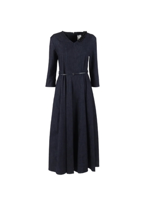 'S Max Mara Abito Vela beaded V-neck dress - Blue