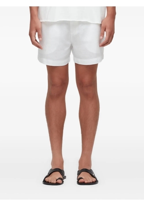 Osklen Britt linen button-fastening shorts - White