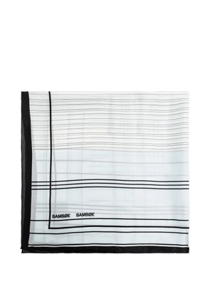 SAMSOE SAMSOE Sahailan striped scarf - White