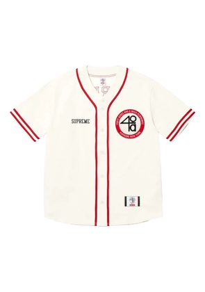 Supreme x 40 Acres twill 'SS25 - Natural' baseball jersey - White
