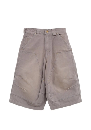 Willy Chavarria logo-embroidered shorts - Grey