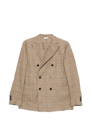 Boglioli check-pattern double-breasted blazer - Neutrals
