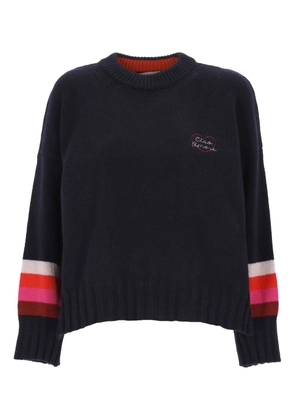 Giada Benincasa stripe-cuff crew-neck sweater - Blue