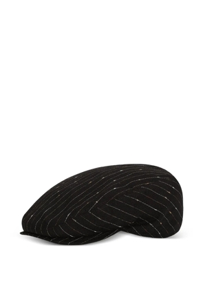 Dolce & Gabbana pinstripe viscose flat cap - Black