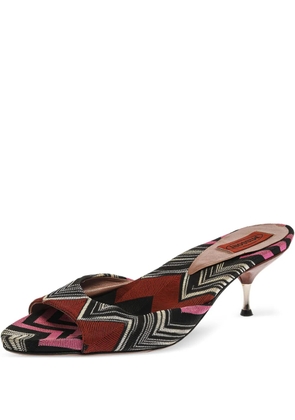 Missoni Pre-Owned 65 mm zig-zag pattern sandals - Black