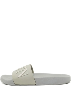 Valentino Garavani Pre-Owned VLTN slides - Grey