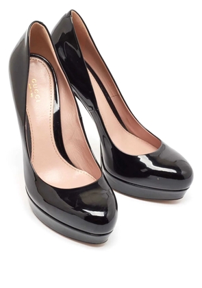 Gucci Pre-Owned 2024 140mm patent leather platform pumps - Black