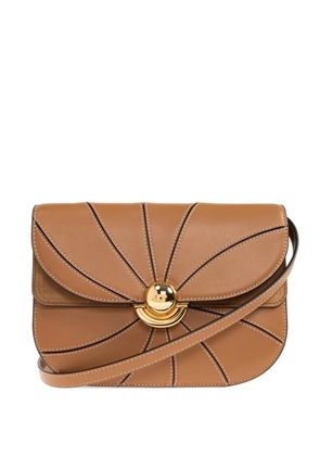 Furla Sfera topstitch turn-lock small shoulder bag - Brown