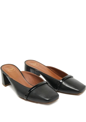 Malone Souliers square-toe leather mules - Black