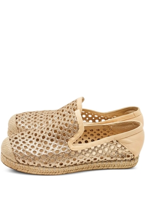 Stuart Weitzman metallic-leather espadrilles - Gold