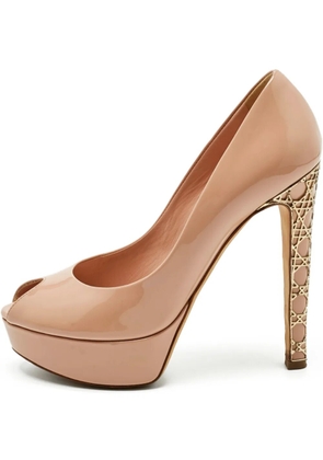 Christian Dior Pre-Owned miss platform peep-toe pumps - Neutrals