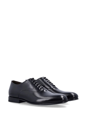 Green George polished leather oxford shoes - Black