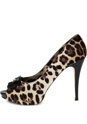 Dolce & Gabbana Pre-Owned 120mm leopard-print pumps - Brown