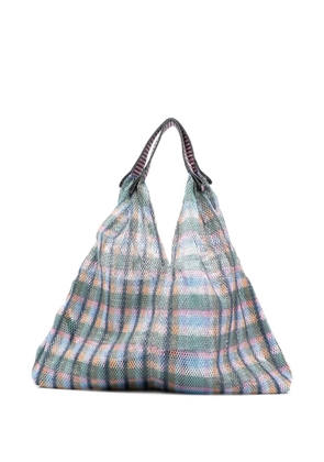 Épice plaid shoulder bag - Blue