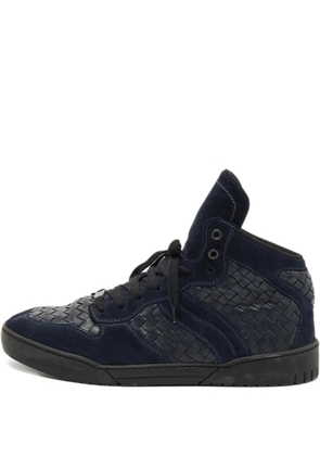 Bottega Veneta Pre-Owned lace-up leather sneakers - Blue