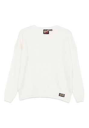 Superdry logo-patch sweater - White