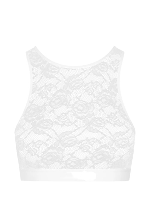 Maison Close Flashback lace bralette - White