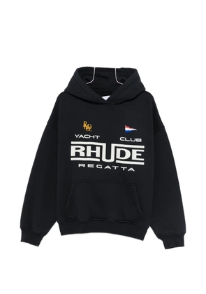 RHUDE kangaroo-pocket hoodie - Black